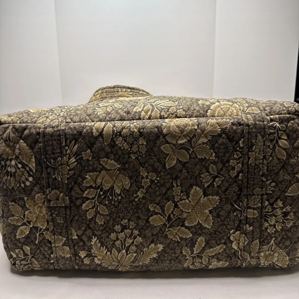 Vera Bradley Vintage Original Java Brown 1998 Large Tote Bag Travel Gym Baby
